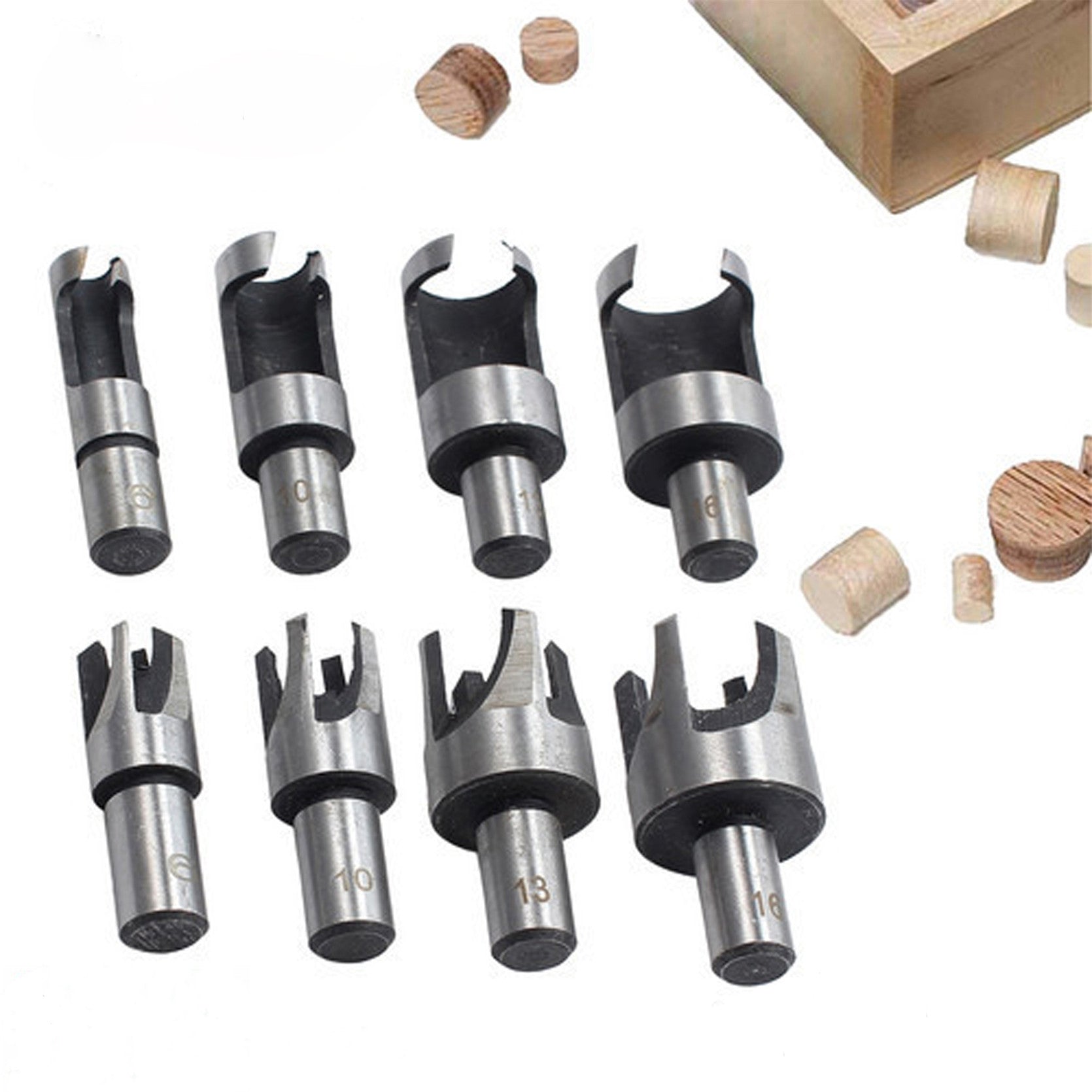 findmall 8 Pcs Wood Plug Cutter Drills Straight and Tapered Taper Car –  FINDMALLPARTS